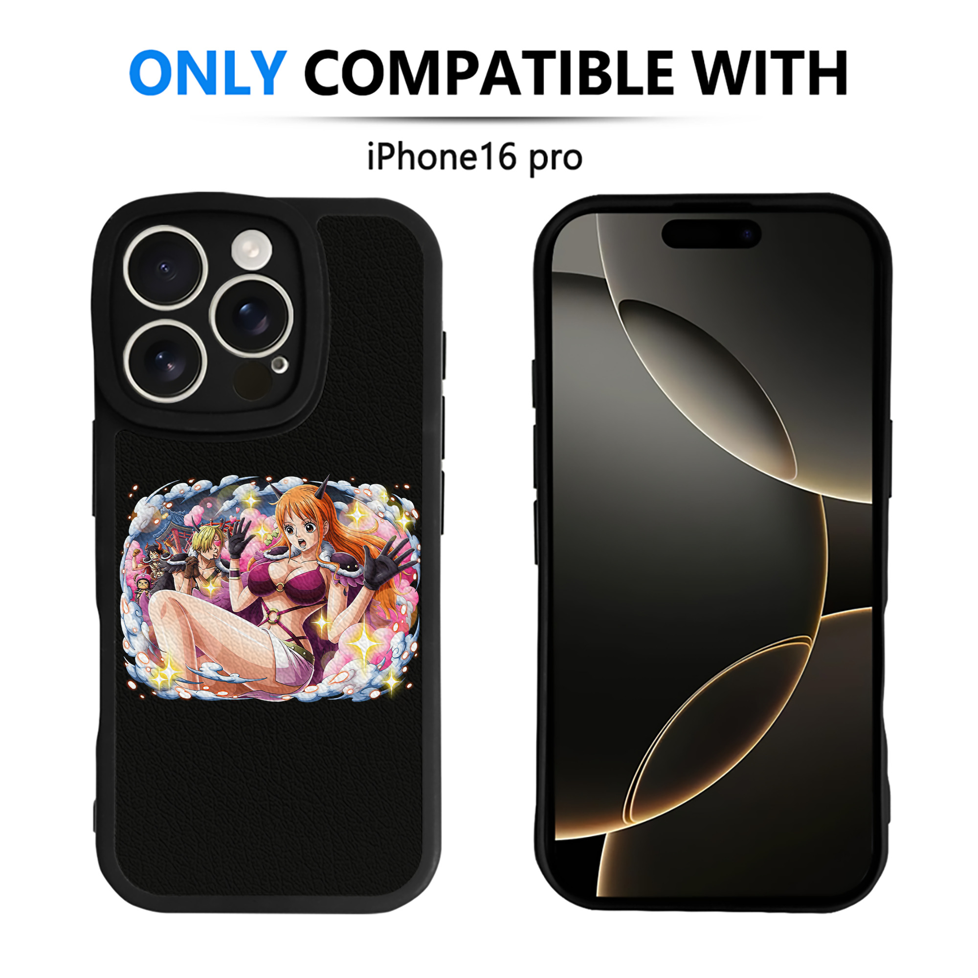 （画像用） ワンピース ナミ ONE PIECE Nami 【iPhone 16シリーズ対応】シリコンスマホケース（レザー調） 材質：シリコン